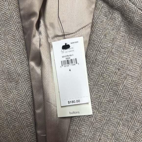 Banana Republic Factory women Wool-Blend Herringbone Blazer. Size 4. NWT! - Picture 6 of 14